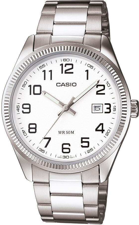 Casio MTP-1302D-7BVDF Quartz Çelik Gri Beyaz Kadran 5 ATM 39 mm Erkek Kol Saati
