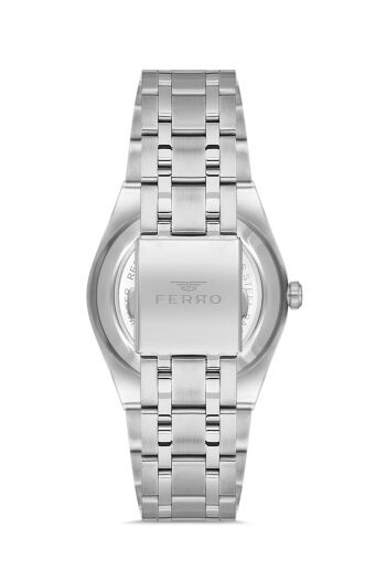 Ferro F11474A-A3 Quartz Çelik Gri Lacivert Kadran 41 mm Erkek Kol Saati