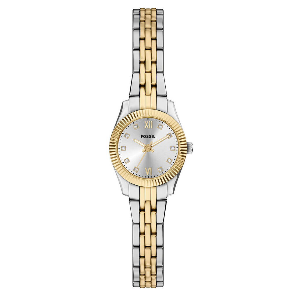 Fossil FES5473 Quartz Çelik Gri Altın Rengi 20 mm Kadın Kol Saati