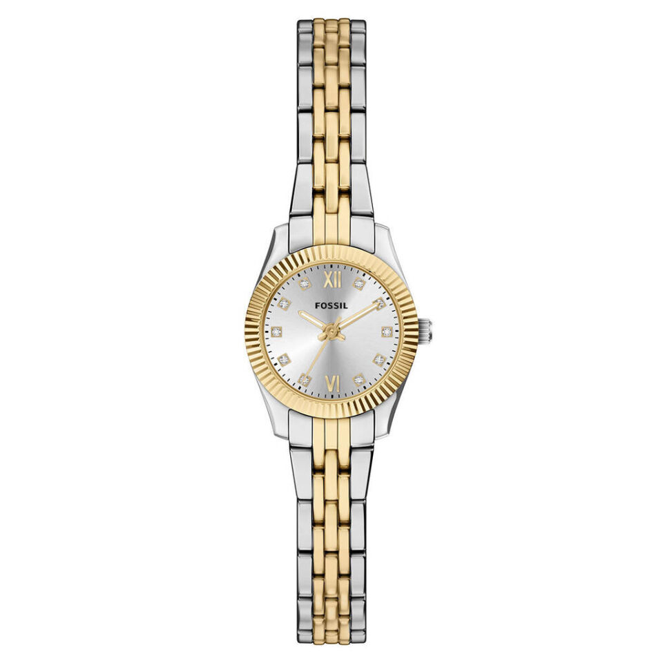 Fossil FES5473 Quartz Çelik Gri Altın Rengi 20 mm Kadın Kol Saati