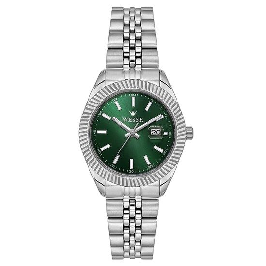 Wesse WWL1115B06 Quartz Çelik Gri Yeşil Kadran 32 mm Kadın kol Saati