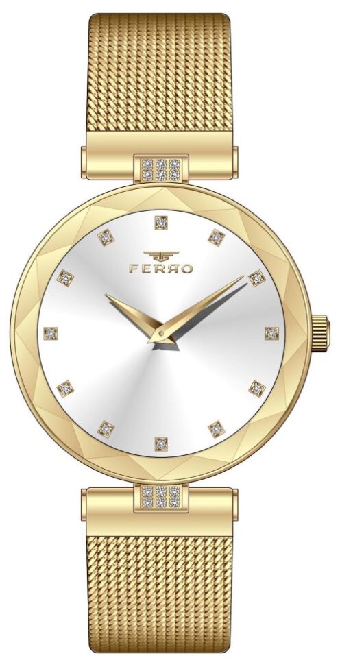 Ferro 33 mm Sarı Hasır Kordon Kadın Kol Saati FL21297C-B FL21297C-B