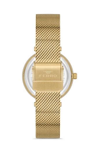 Ferro 33 mm Sarı Hasır Kordon Kadın Kol Saati FL21297C-B FL21297C-B