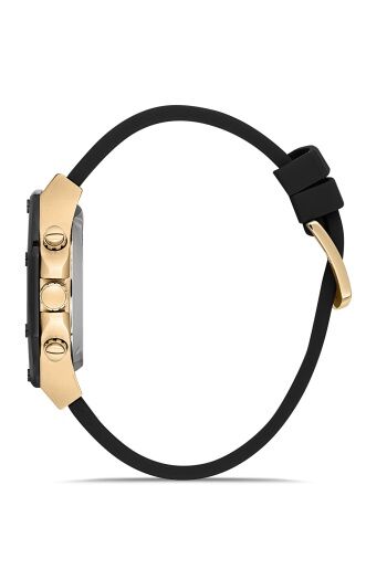 Ferro Quartz Silikon Siyah 44 mm Fonksiyonları Aktif Erkek Kol Saati