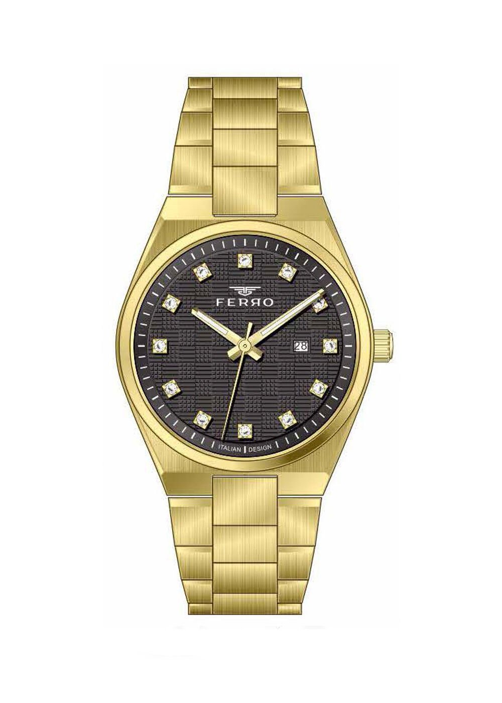 Ferro Sarı ve Gümüş Çelik Kordon Kadın Kol Saati FL21631AWT-B2 3ATM Su Geçirmez 2 YılGarantili