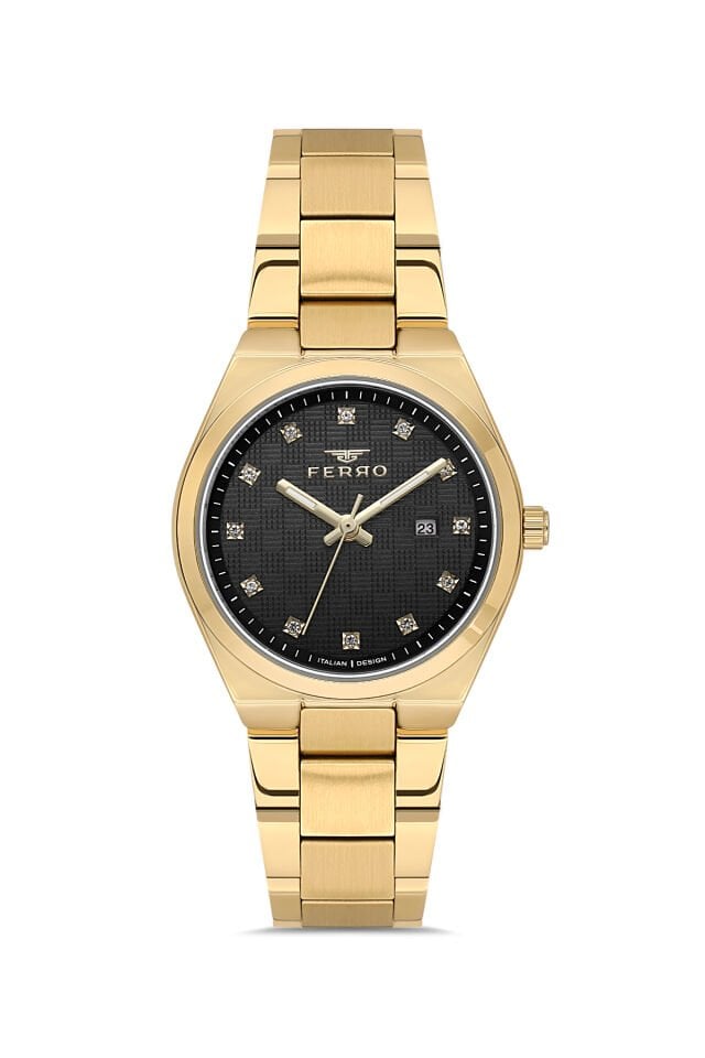 Ferro Sarı ve Gümüş Çelik Kordon Kadın Kol Saati FL21631AWT-B2 3ATM Su Geçirmez 2 YılGarantili