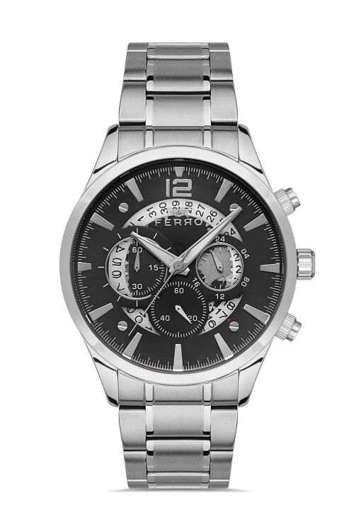 Ferro 44 mm Gümüş Çelik Kordon Erkek Kol Saati FM31320A-A2 FM31320A-A2