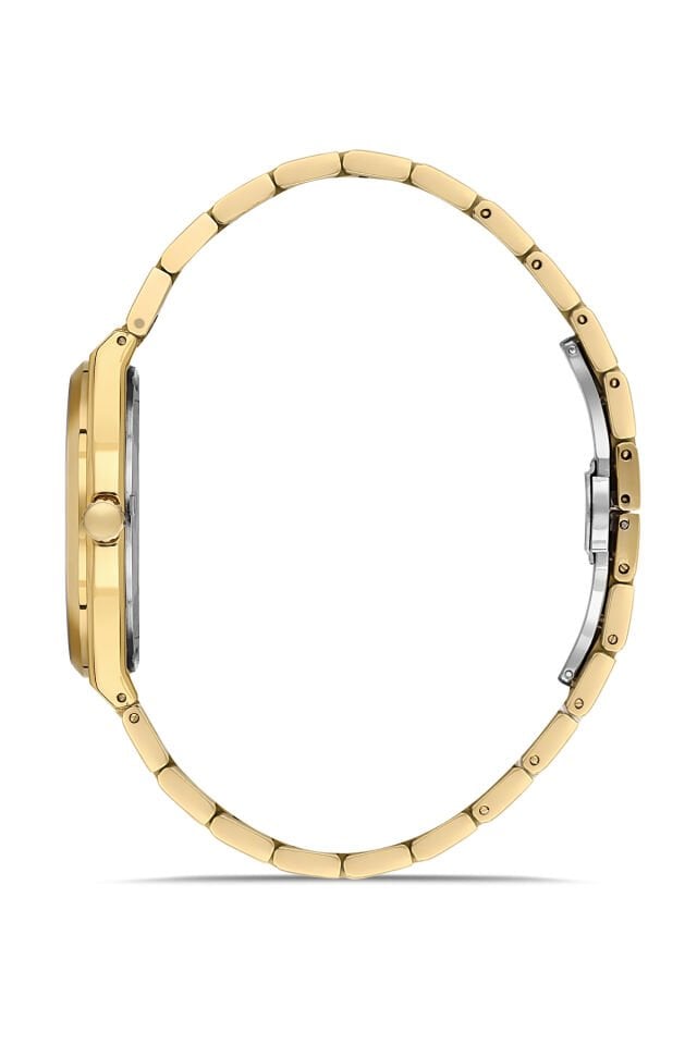 Ferro Sarı Çelik Kordon Erkek Kol Saati FM11630AWT-B2 Fonksiyonları Aktif 3 ATM Su Geçirmez