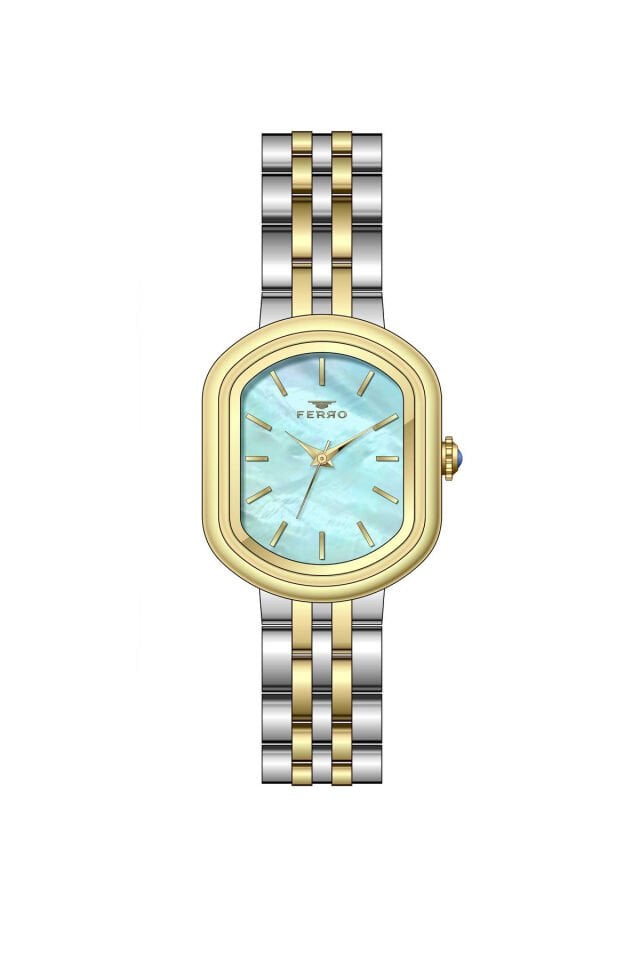 Ferro Sarı ve Gümüş Kadın Kol Saati FL88743A-D15 3 ATM Su Geçirmez 2 Yıl Garantili Hediye Paketli