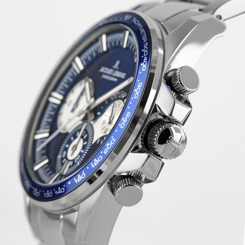 Jacques Lemans Liverpool JL.1-2127F Quartz Çelik Gri Mavi Kadran 10 ATM 40 mm Erkek Kol Saati