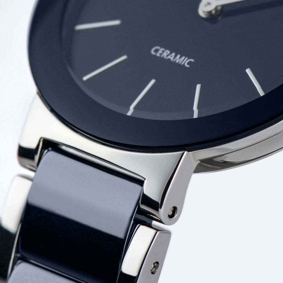 Jacques Lemans Monaco 42-7Y Quartz Çelik+Seramik Mavi 10 ATM 34 mm Kadın Kol Saati