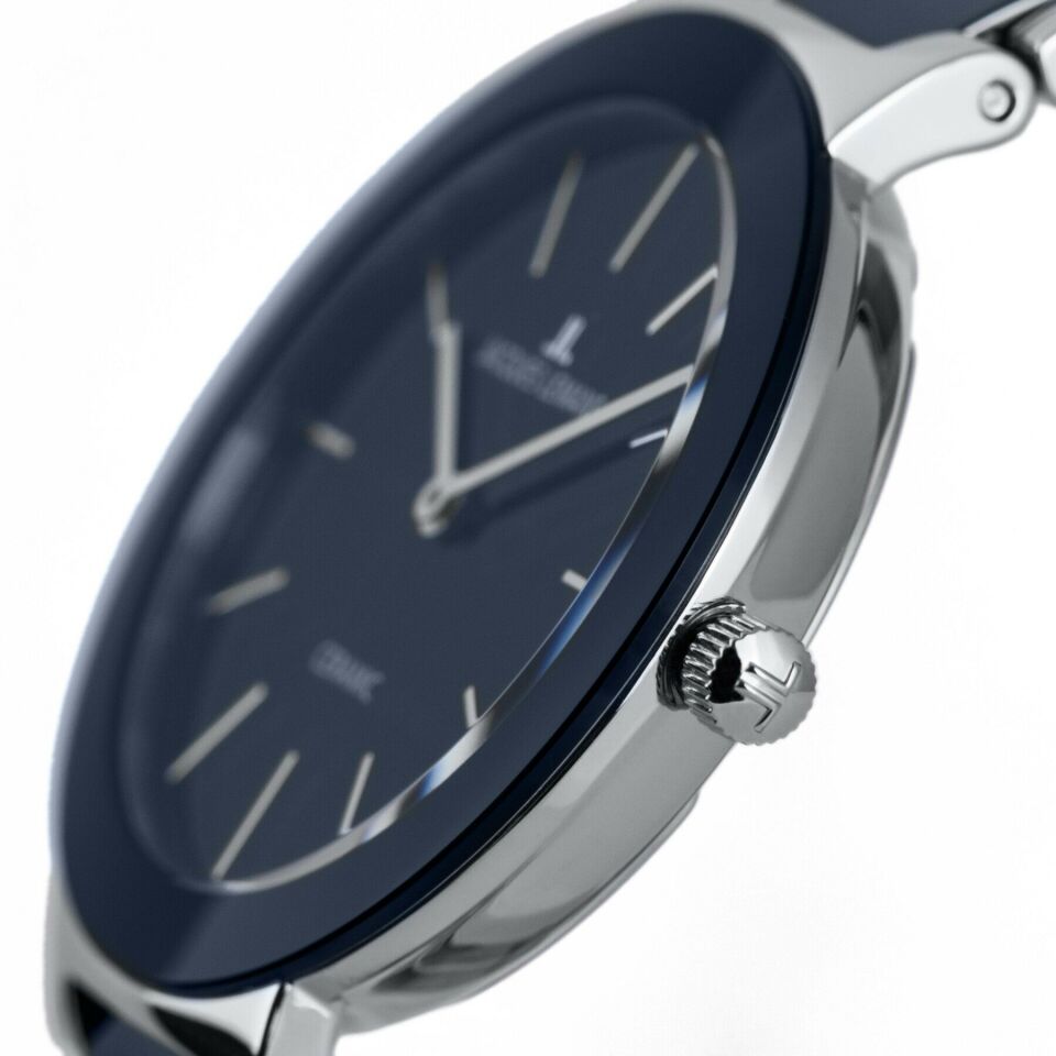 Jacques Lemans Monaco 42-7Y Quartz Çelik+Seramik Mavi 10 ATM 34 mm Kadın Kol Saati