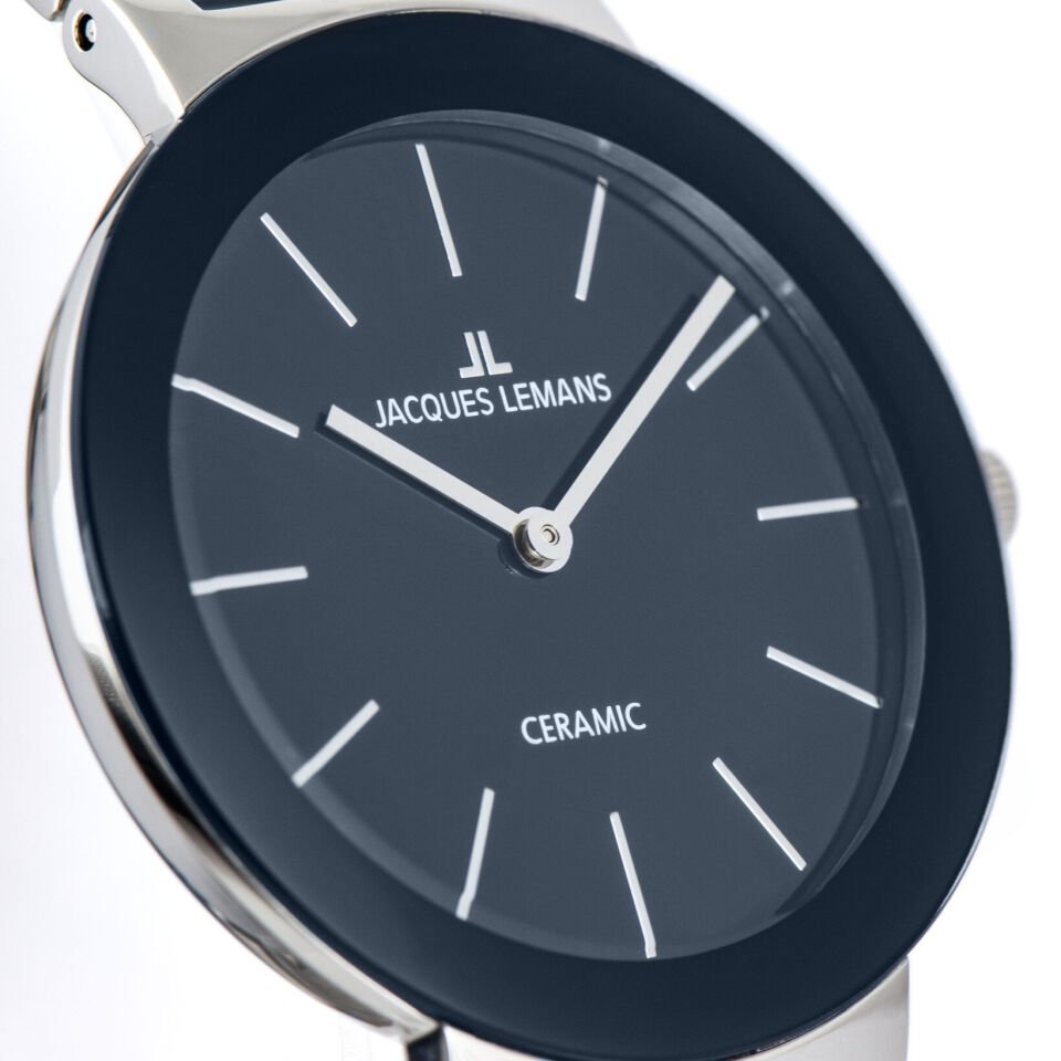 Jacques Lemans Monaco 42-7Y Quartz Çelik+Seramik Mavi 10 ATM 34 mm Kadın Kol Saati