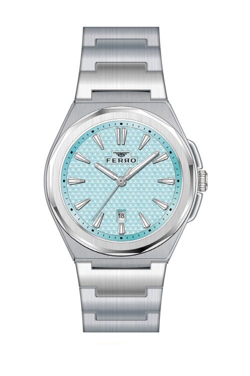 Ferro Gümüş Çelik Kordon Erkek Kol Saati F11498A-A15 3 ATM Su Geçirmez 2 YılGarantili Hediye Paketli