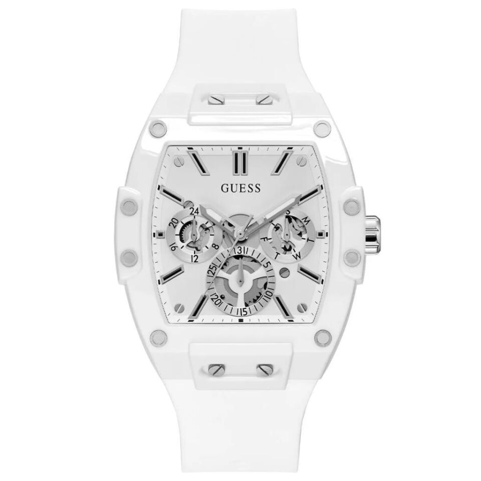 Guess GUGW0203G2 Quartz Silikon Beyaz 43 mm Erkek Kol Saati