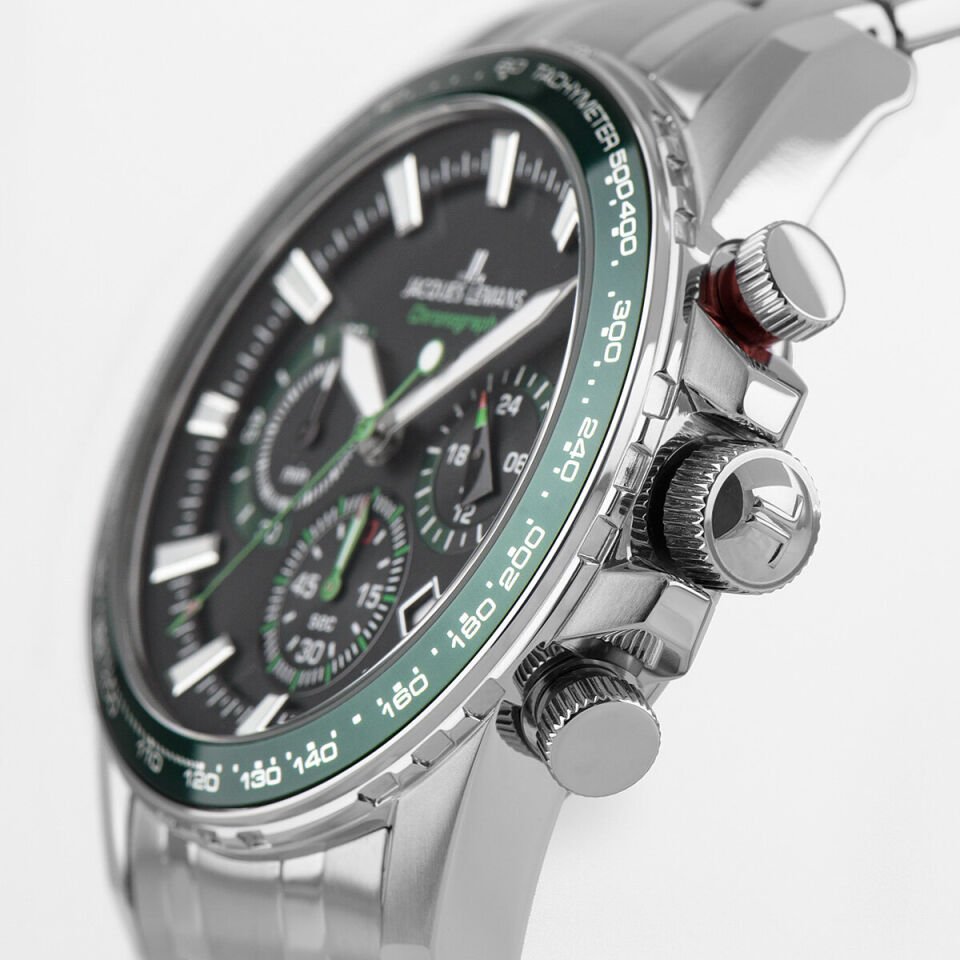 Jacques Lemans Liverpool JL.1-2099F Quartz Çelik Gri Siyah Kadran 10 ATM 42 mm Erkek Kol Saati