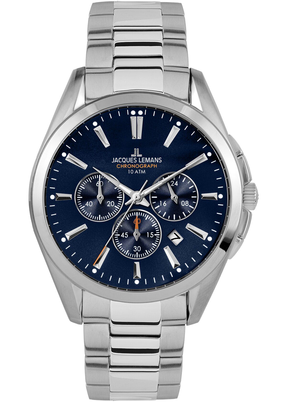 Jacques Lemans Derby JL.1-1945.1E Quartz Çelik Gri Koyu Mavi 10 ATM 42 mm Erkek Kol Saati