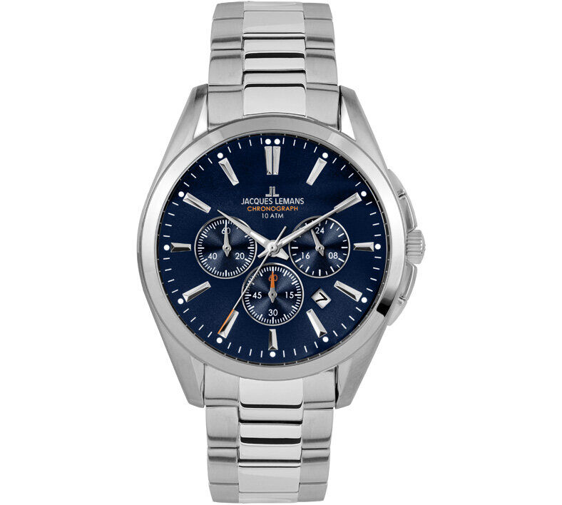 Jacques Lemans Derby JL.1-1945.1E Quartz Çelik Gri Koyu Mavi 10 ATM 42 mm Erkek Kol Saati