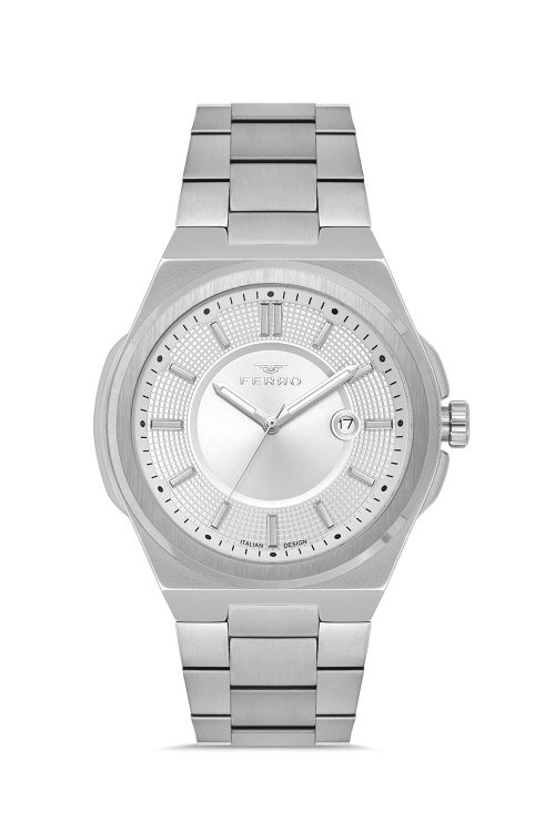 Ferro F11500AWT-A Quartz Çelik Gri 43 mm Erkek Ko Saati