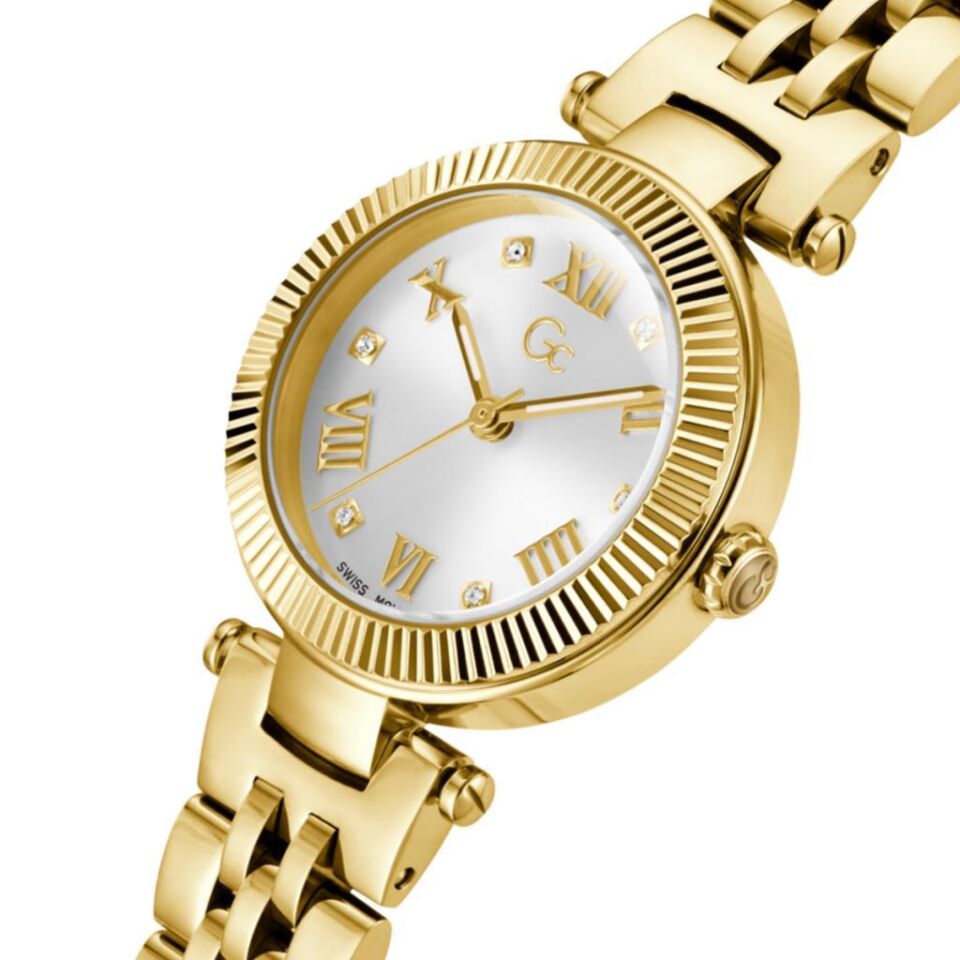 Gc GCZ02008L1MF Quartz Çelik Altın Rengi 10 ATM 28 mm Kadın Kol Saati