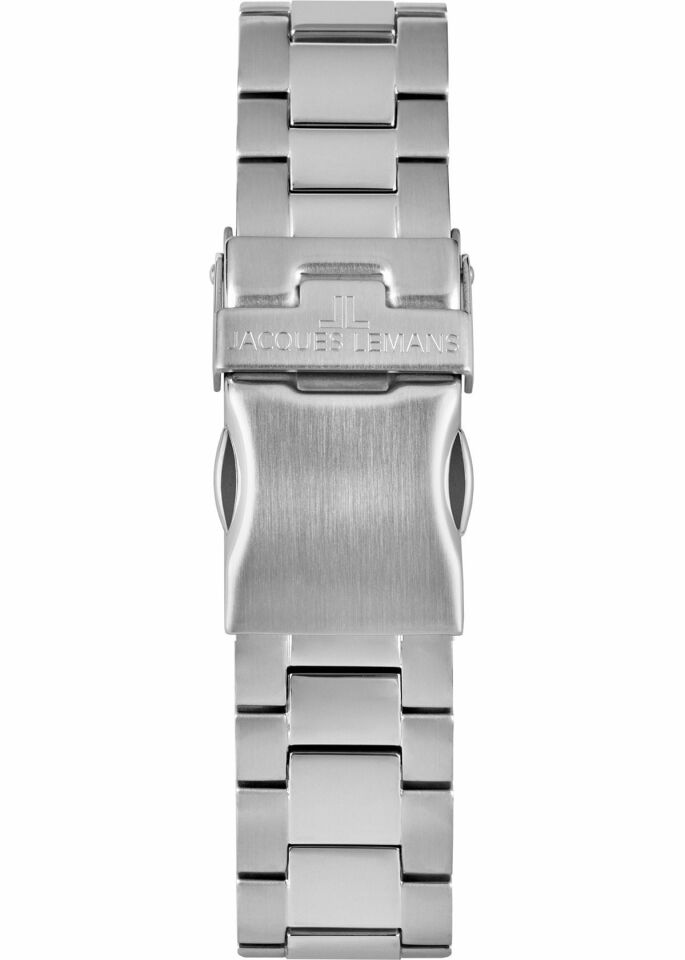 Jacques Lemans Derby JL.1-1945.1D Quartz Çelik Gri Siyah Kadran 10 ATM 42 mm Erkek Kol Saati