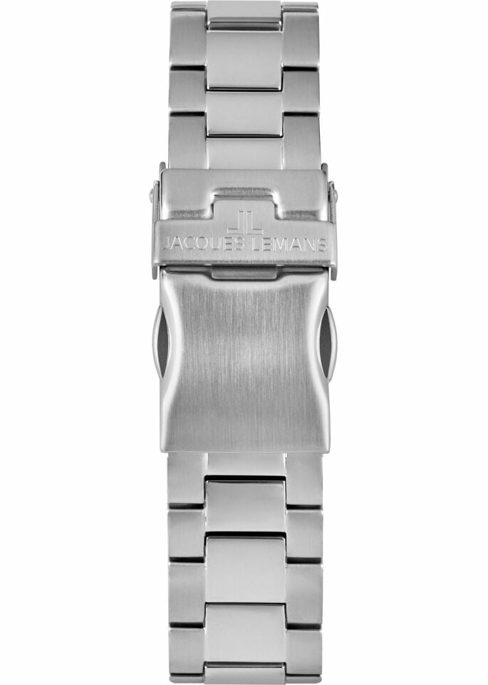 Jacques Lemans Derby JL.1-1945.1D Quartz Çelik Gri Siyah Kadran 10 ATM 42 mm Erkek Kol Saati
