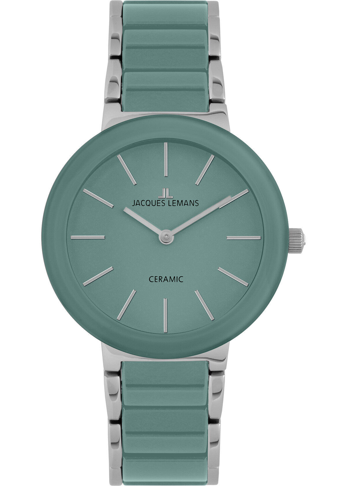 Jacques Lemans Monaco 42-7ZC Quartz Çelik+Seramik Yeşil 10 ATM 34 mm Kadın Kol Saati