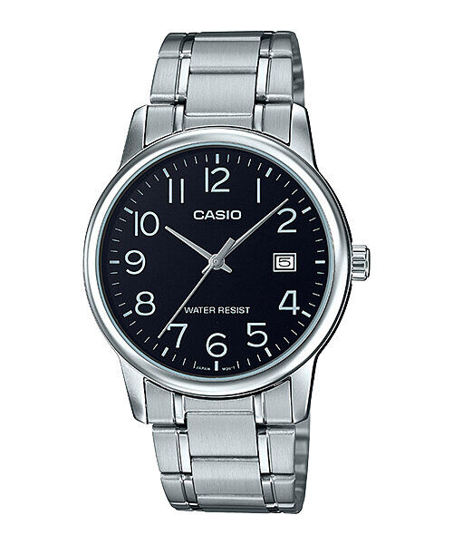 Casio MTP-V002D-1BUDF Quartz Çelik Gri Siyah Kadran 37 mm Erkek Kol Saati
