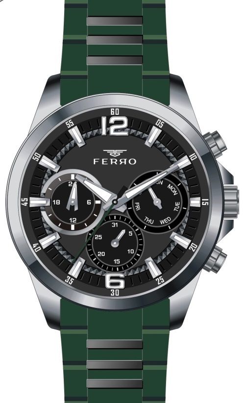 Ferro FM31362D-ZJ2 46 mm Yeşil Erkek Kol Saati