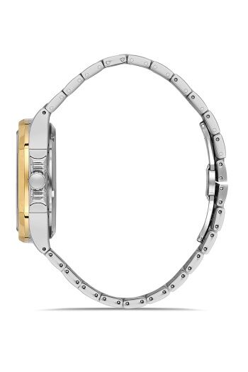 Ferro F11514AWT-D2 Quartz Çelik Altın/Gri Siyah Kadran 40 mm Erkek Kol Saati