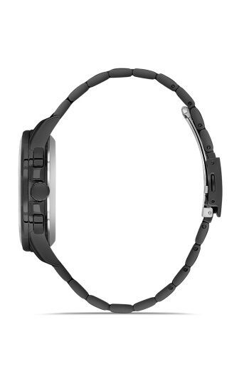 Ferro Quartz Çelik Siyah 44 mm Fonksiyonları Aktif Erkek Kol Saati