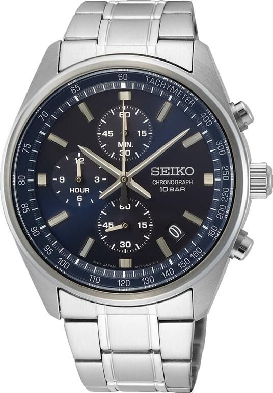 Seiko SSB377P 42 mm Quartz Kronograf 10 ATM Lacivert Kadran Çelik Erkek Kol Saati