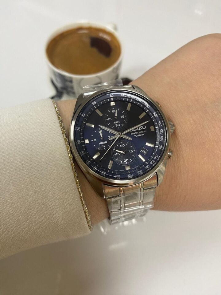Seiko SSB377P 42 mm Quartz Kronograf 10 ATM Lacivert Kadran Çelik Erkek Kol Saati