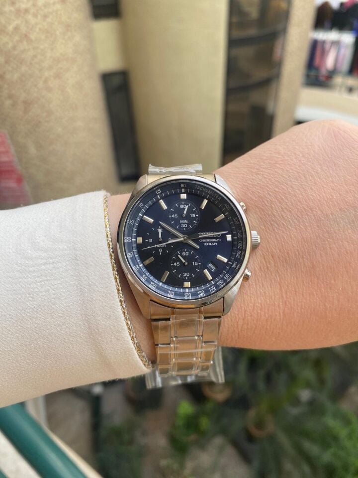 Seiko SSB377P 42 mm Quartz Kronograf 10 ATM Lacivert Kadran Çelik Erkek Kol Saati
