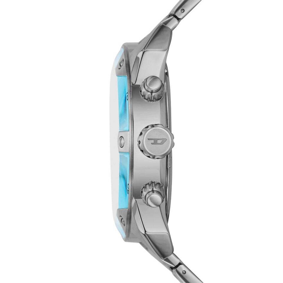 Diesel DZ4655 Quartz Çelik Metalik Gri Mavi Kadran 49 mm Erkek Kol Saati