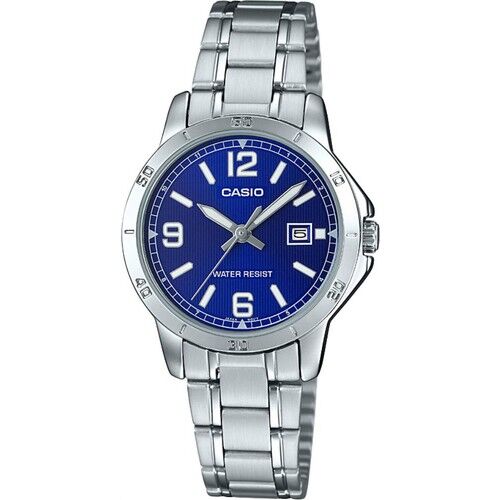 Casio LTP-V004D-2BUDF Quartz Çelik Gri Lacivert Kadran 30 mm Kadın Kol Saati
