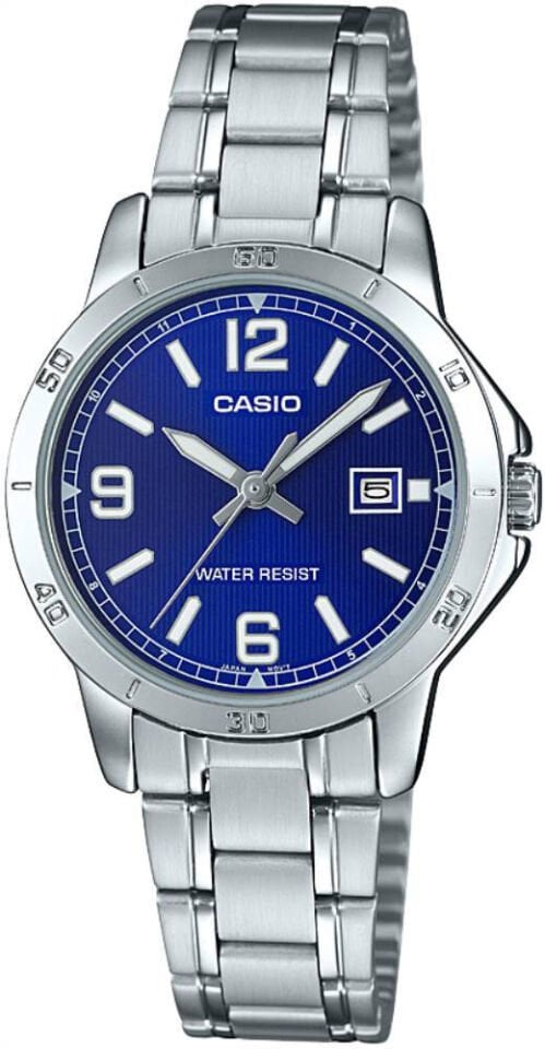 Casio LTP-V004D-2BUDF Quartz Çelik Gri Lacivert Kadran 30 mm Kadın Kol Saati