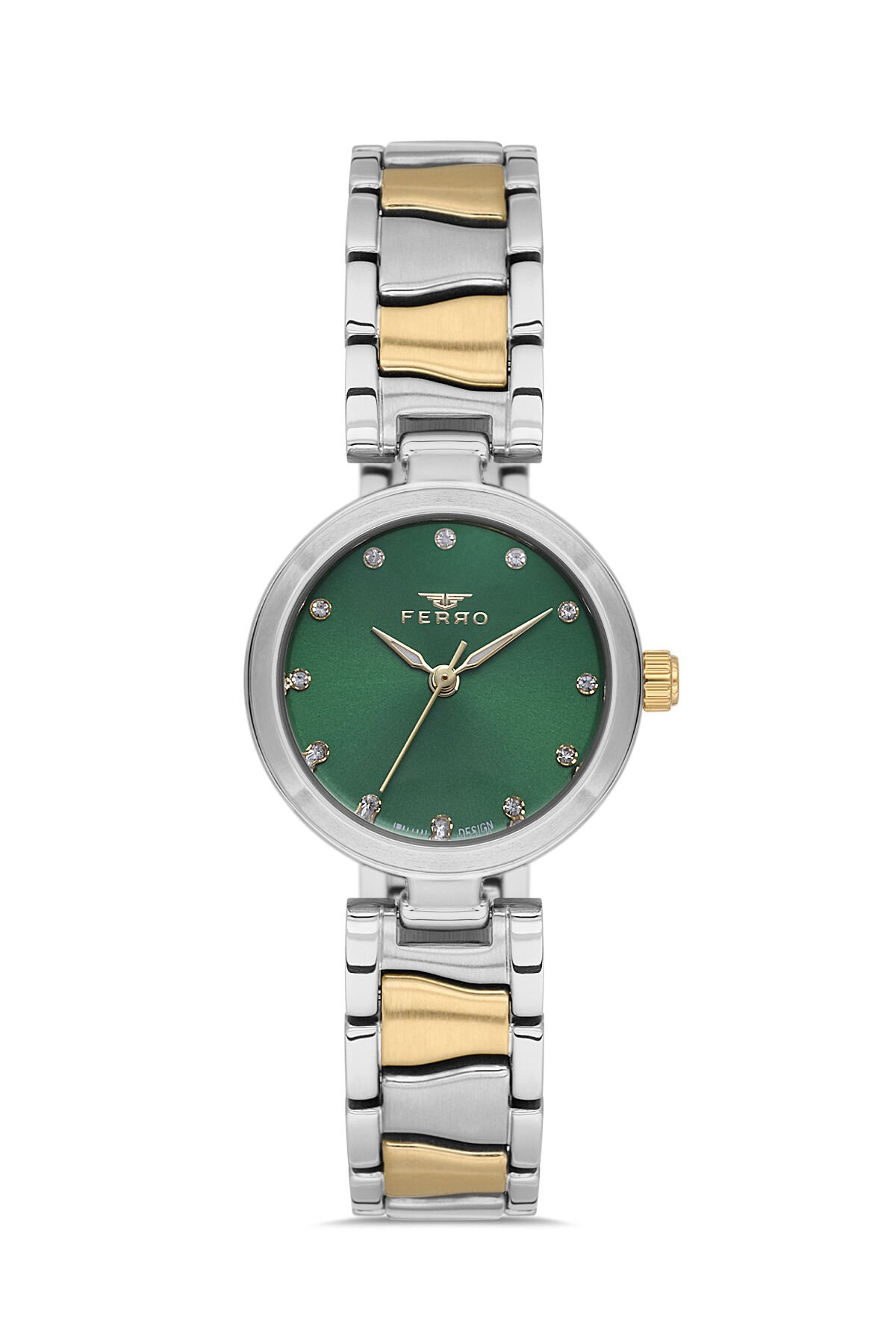 Ferro FL21617AWT-D6 Quartz Çelik Altın/Gri 26 mm Kadın Kol Saati