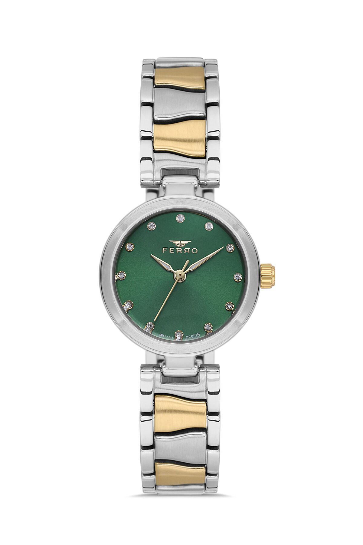 Ferro FL21617AWT-D6 Quartz Çelik Altın/Gri 26 mm Kadın Kol Saati