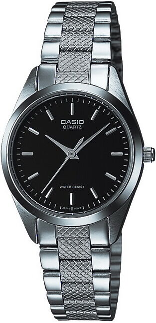 Casio LTP-1274D-1ADF Quartz Çelik Gri Siyah Kadran 26 mm Kadın Kol Saati