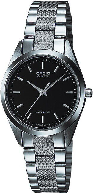 Casio LTP-1274D-1ADF Quartz Çelik Gri Siyah Kadran 26 mm Kadın Kol Saati