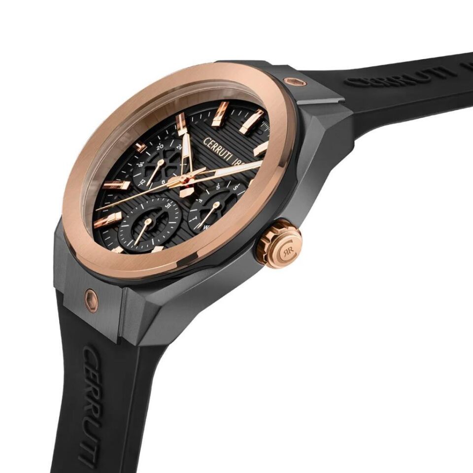 Cerruti 1881 CIWGQ2116908 Quartz Silikon Siyah 10 ATM 44 mm Erkek Kol Saati