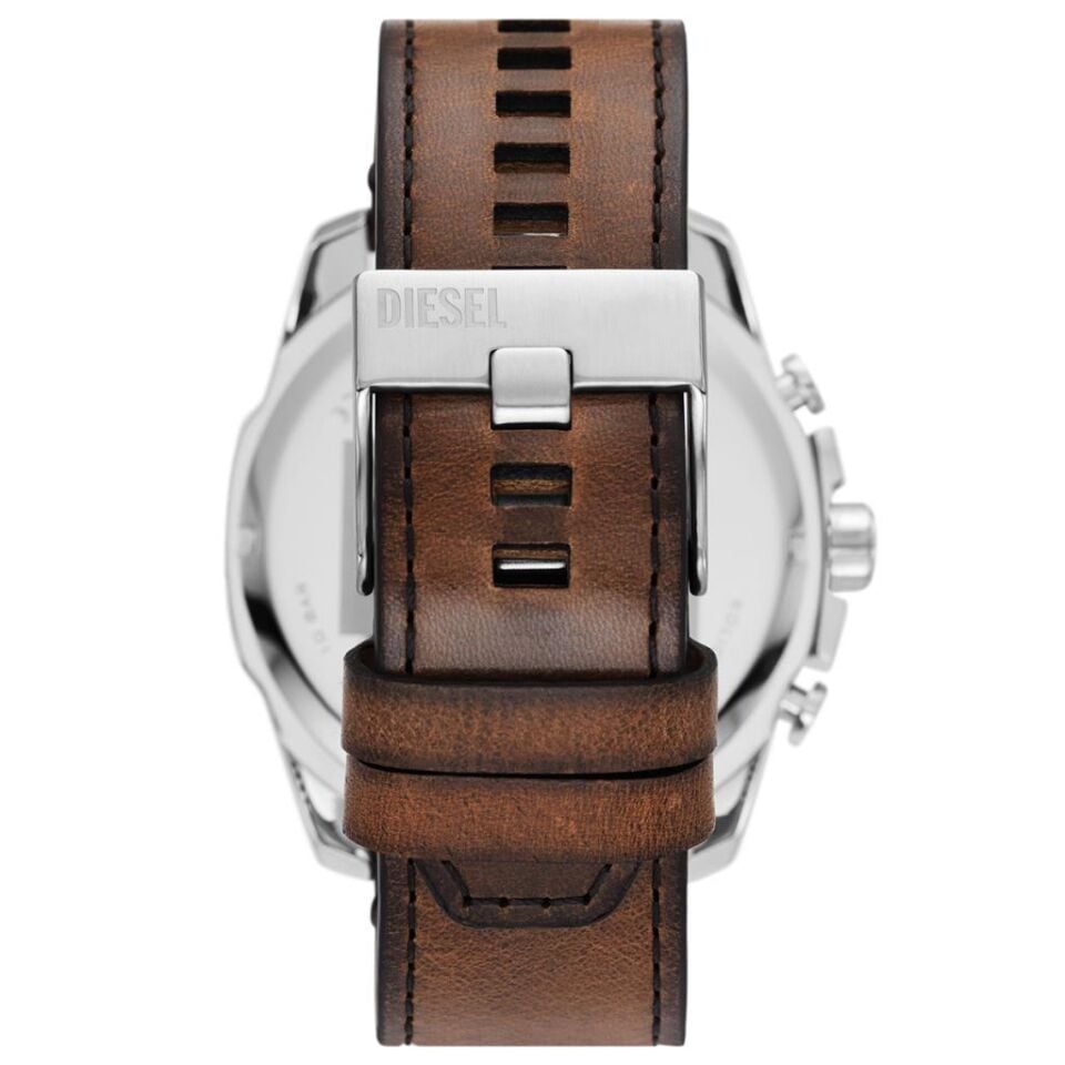 Diesel DZ4657 Quartz Deri Kahverengi Mavi Kadran 51 mm Erkek Kol Saati