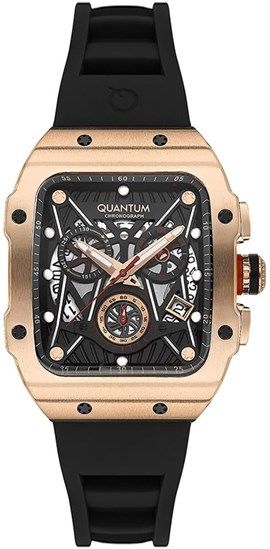 Quantum HNG1080.451 Quartz Silikon Siyah 45 mm Erkek Kol Saati