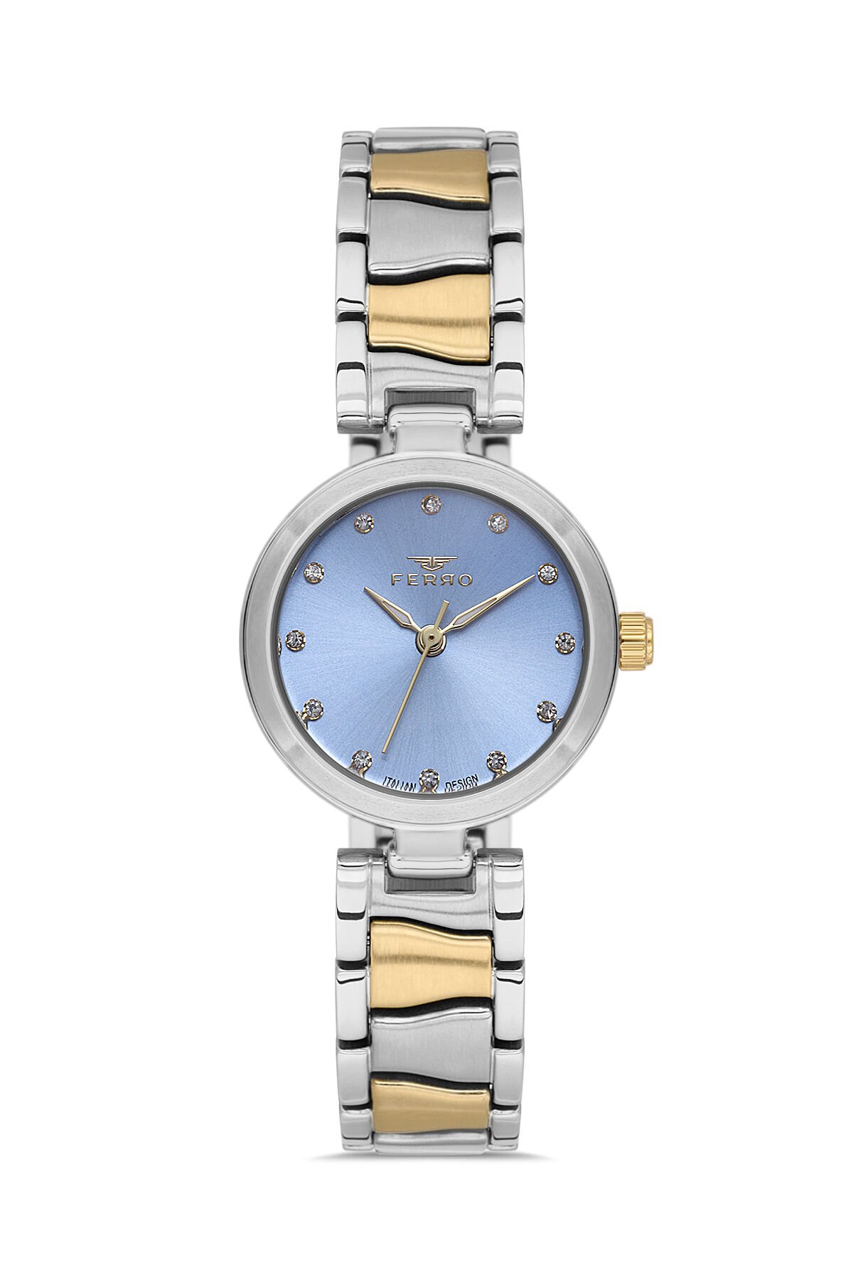 Ferro Sarı ve Gümüş Çelik Kordon Kadın Kol Saati FL21617AWT-D15