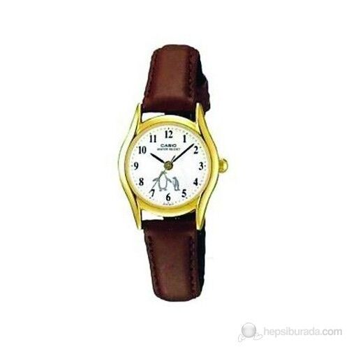 Casio LTP-1094Q-7B6RDF Quartz Deri Kahverengi Beyaz Kadran 23 mm Kadın Kol Saati