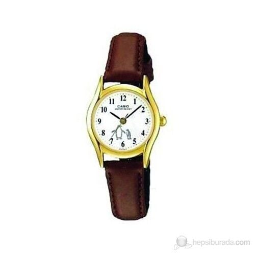Casio LTP-1094Q-7B6RDF Quartz Deri Kahverengi Beyaz Kadran 23 mm Kadın Kol Saati