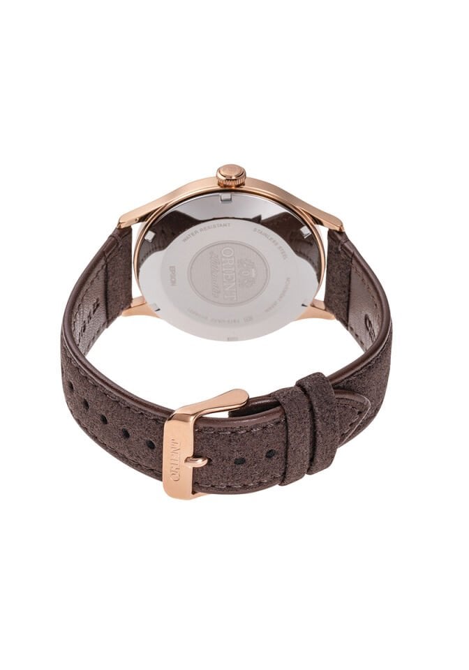 Orient RA-AC0P04Y10B Otomatik Deri Kahverengi Kristal Cam 42 mm Erkek Kol Saati