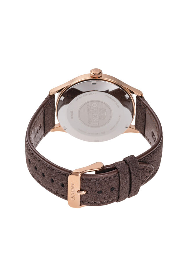 Orient RA-AC0P04Y10B Otomatik Deri Kahverengi Kristal Cam 42 mm Erkek Kol Saati