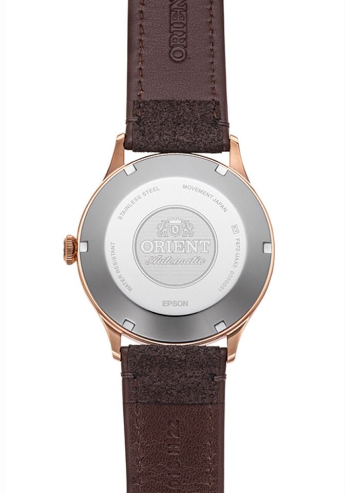 Orient RA-AC0P04Y10B Otomatik Deri Kahverengi Kristal Cam 42 mm Erkek Kol Saati